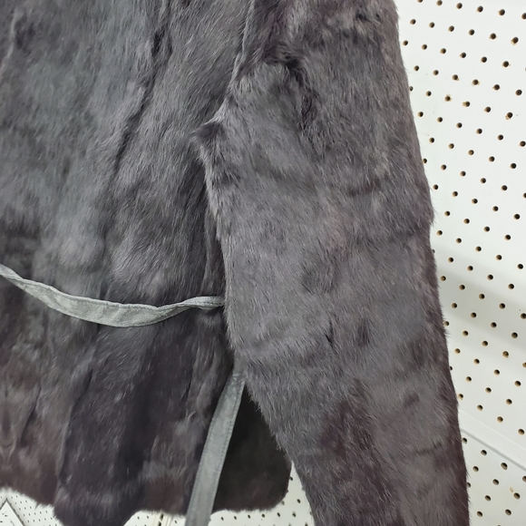 100% Rabit Fur Coat Black Great Condition - Picture 5 of 7
